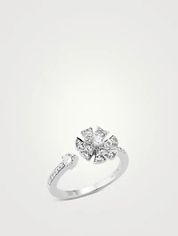 Labyrinth 18K White Gold Ring With Diamonds