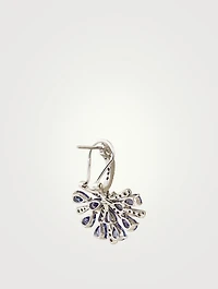 Botanica 18K White Gold Earrings With Diamonds And Blue Tanzanite