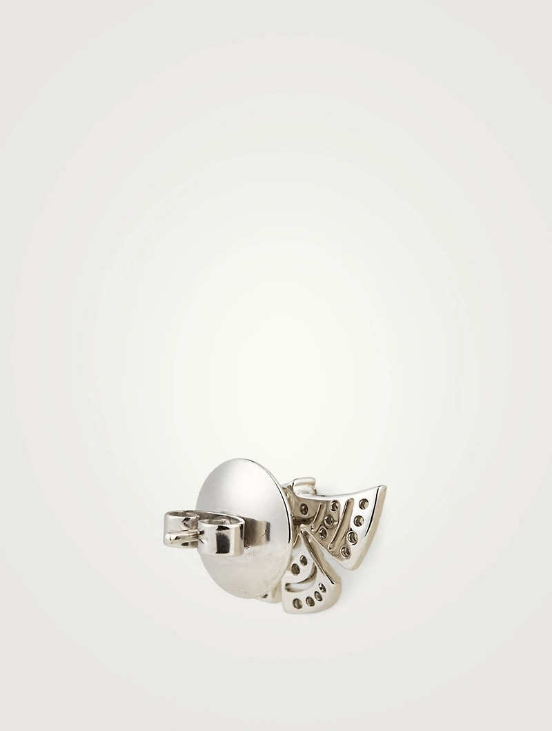 Labyrinth 18K White Gold Earrings With Diamonds