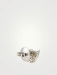 Labyrinth 18K White Gold Earrings With Diamonds