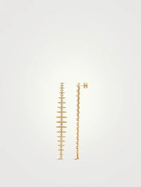 Tribal 18K Gold Earrings With Diamonds