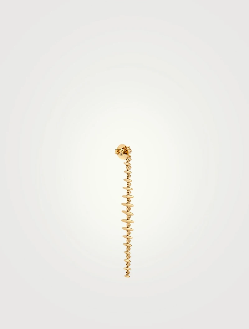 Tribal 18K Gold Earrings With Diamonds