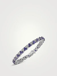 Botanica 18K White Gold Bracelet With Diamonds And Violet Iolite