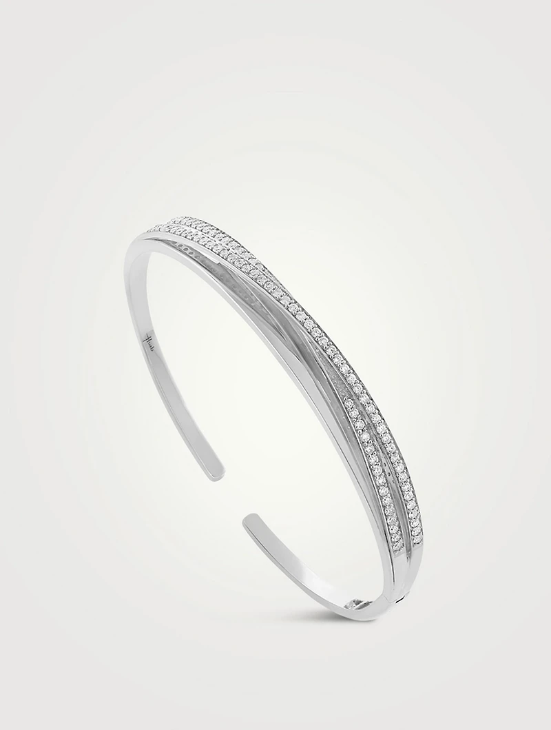 Wave 18K White Gold Bracelet With Diamonds