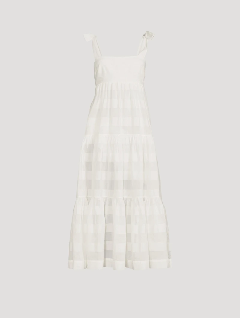 Tie-Shoulder Midi Dress