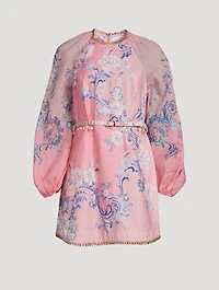 Postcard Mini Dress Floral Print