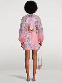 Postcard Mini Dress Floral Print
