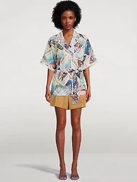 Postcard Oversized Short-Sleeve Shirt
