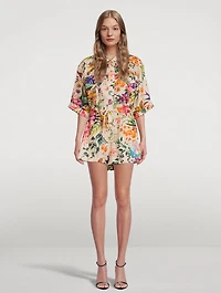 Tropicana Utility Playsuit Floral Print