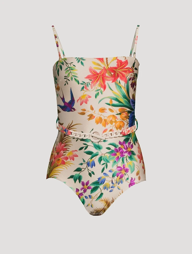 Tropicana Convertible One-Piece Swimsuit Floral Print