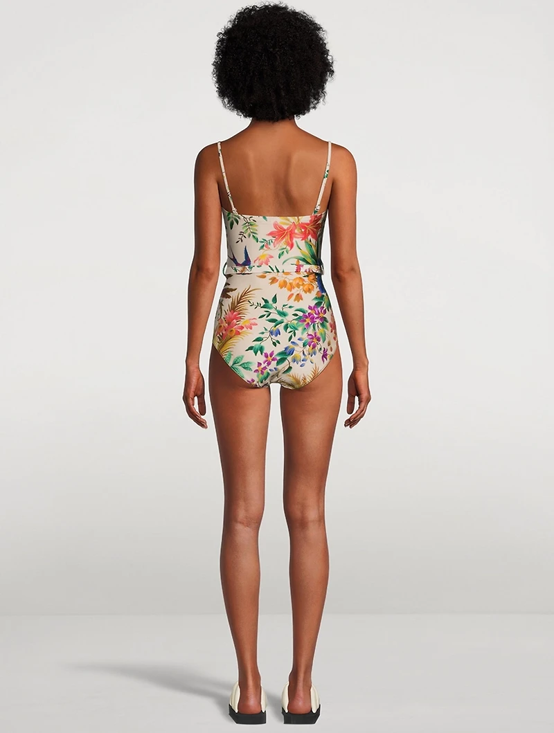 Tropicana Convertible One-Piece Swimsuit Floral Print