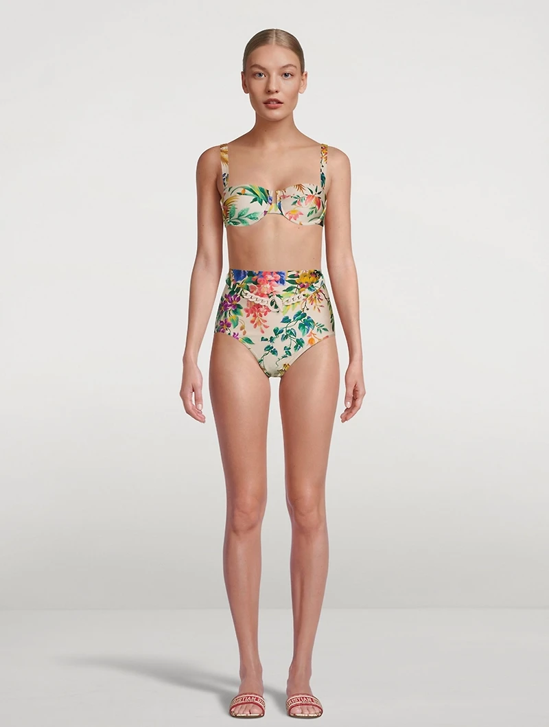 Tropicana High Waisted Swim Bottoms