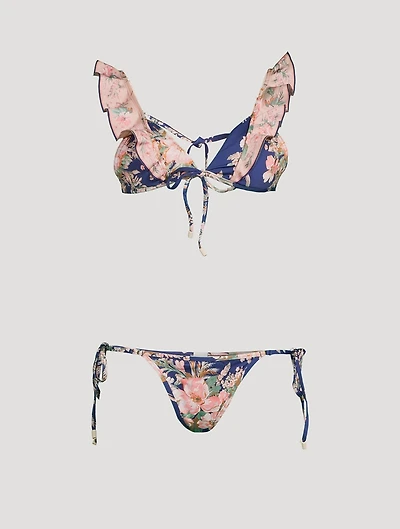 Moonshine Frill Bikini Set Floral Print