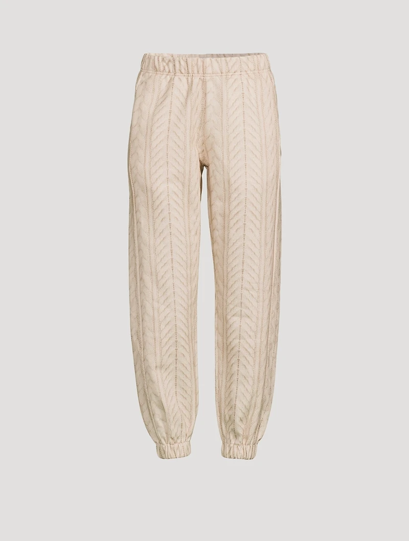 Miramar Trompe L'oeil Cable-Knit Joggers