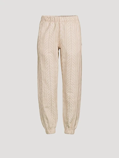 Miramar Trompe L'oeil Cable-Knit Joggers