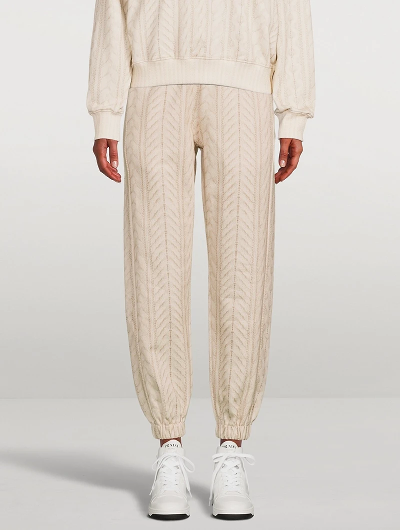 Miramar Trompe L'oeil Cable-Knit Joggers
