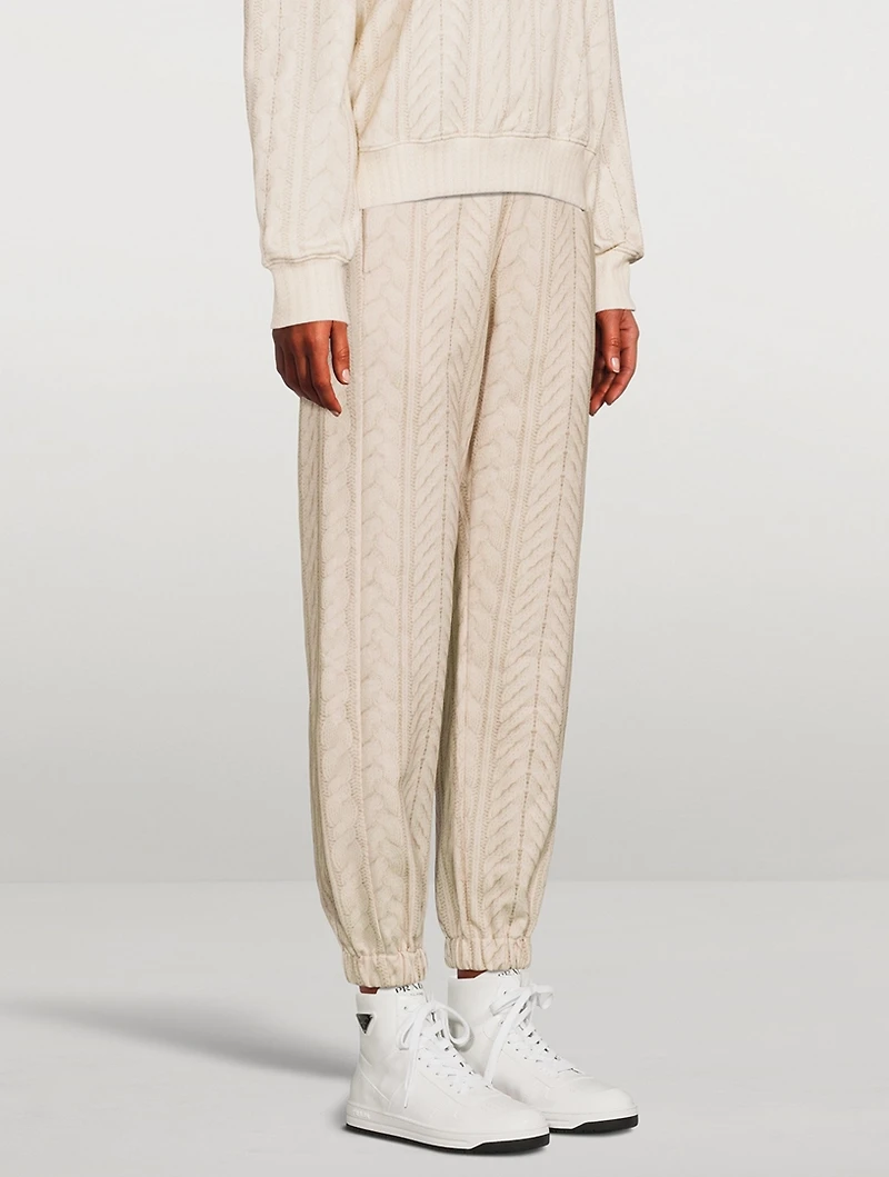 Miramar Trompe L'oeil Cable-Knit Joggers