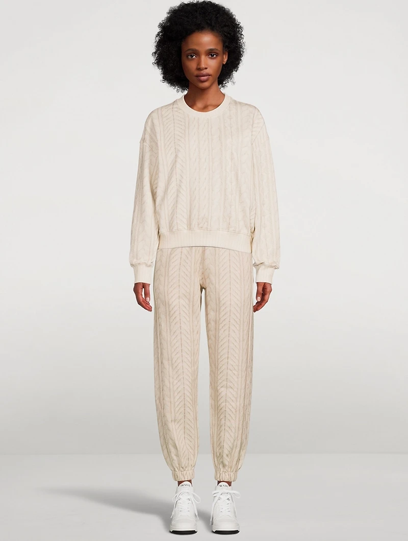 Miramar Trompe L'oeil Cable-Knit Joggers