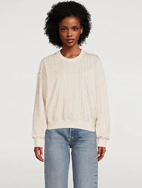 Miramar Trompe L'oeil Cable-Knit Sweater