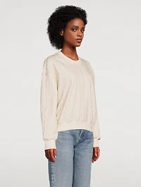Miramar Trompe L'oeil Cable-Knit Sweater