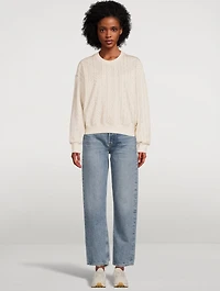Miramar Trompe L'oeil Cable-Knit Sweater