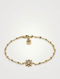 Gucci Flora 18K Gold Bracelet With Diamonds