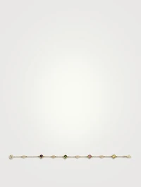 Interlocking G 18K Gold Bracelet With Gemstones