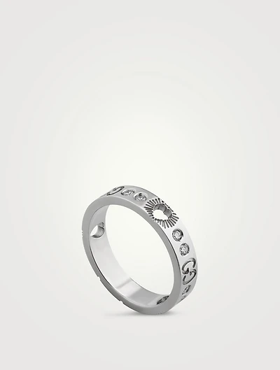 Icon 18K Hearts Ring With Diamonds