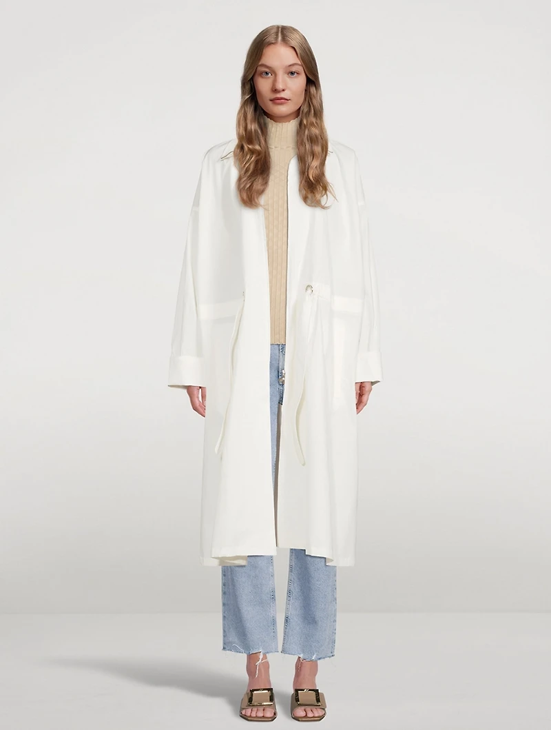 Paper Cotton Drawstring Coat