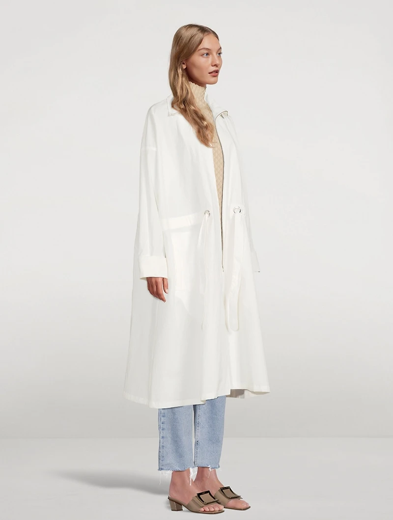 Paper Cotton Drawstring Coat