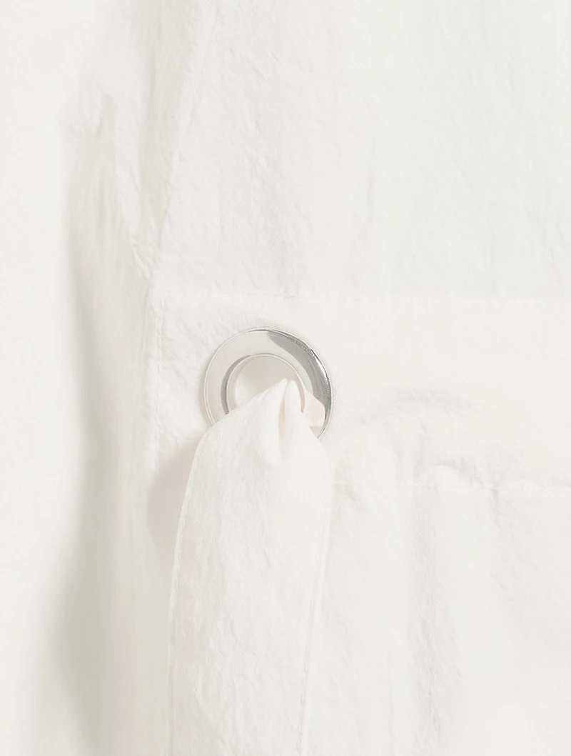 Paper Cotton Drawstring Coat