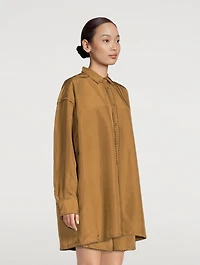 Embroidered Silk Shirt