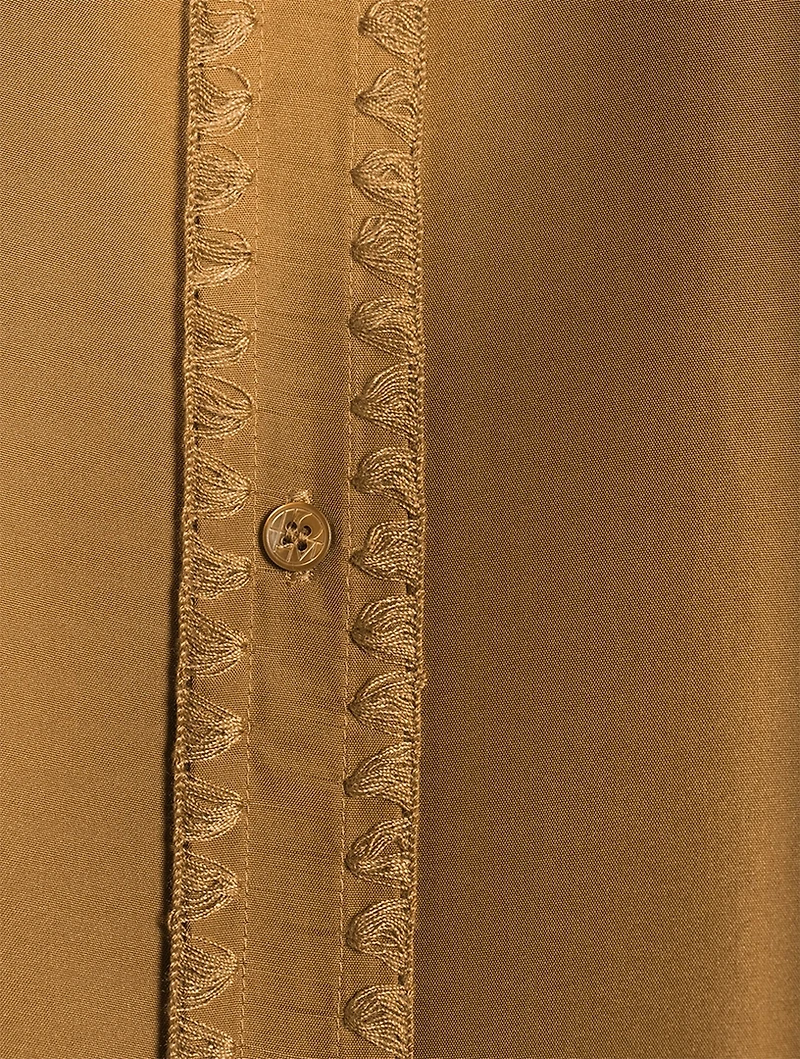 Embroidered Silk Shirt