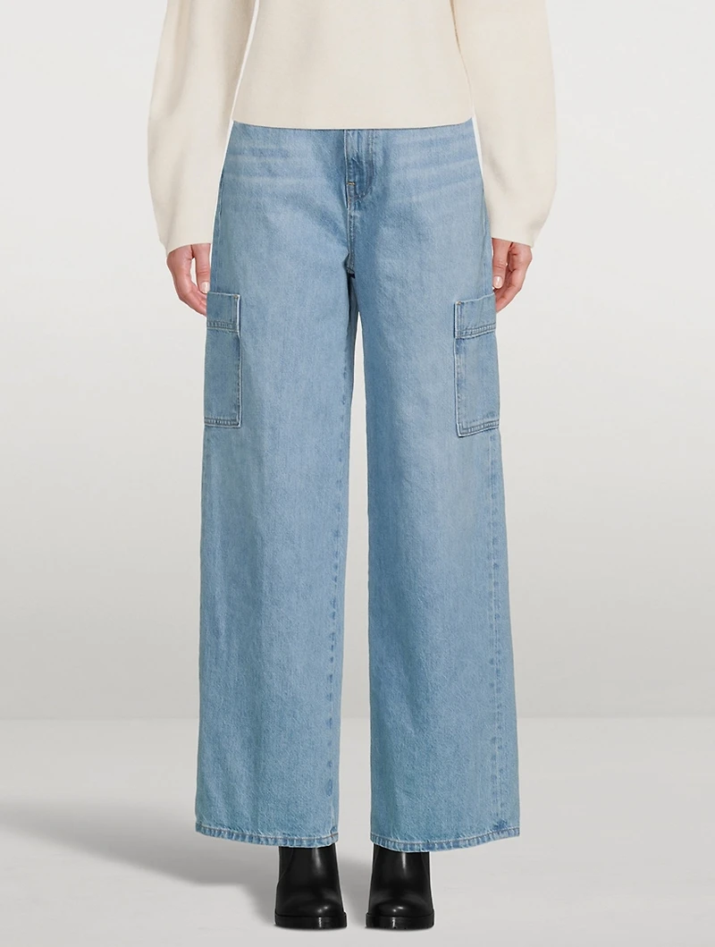 High-Rise Baggy Cargo Jeans