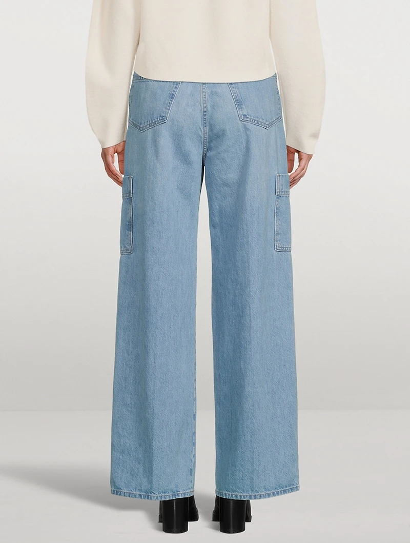 High-Rise Baggy Cargo Jeans