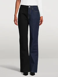 Le Jane High-Waisted Colourblock Jeans