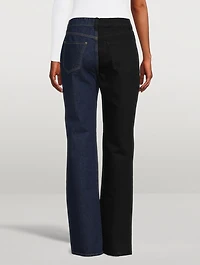 Le Jane High-Waisted Colourblock Jeans