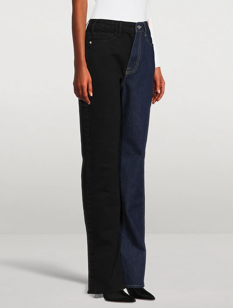 Le Jane High-Waisted Colourblock Jeans