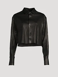 The Cut-Off Oversized Leather Shirt
