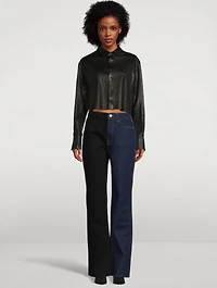The Cut-Off Oversized Leather Shirt