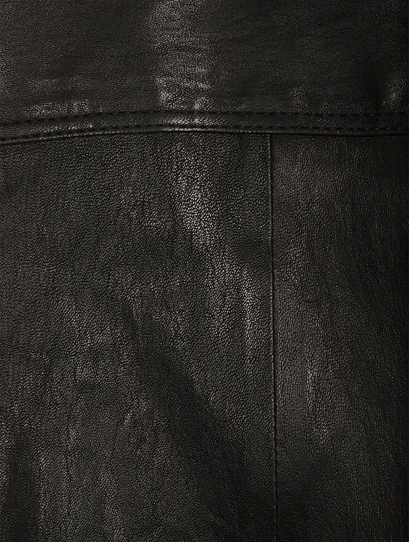 The Cut-Off Oversized Leather Shirt