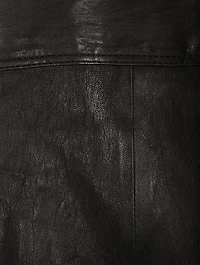 The Cut-Off Oversized Leather Shirt