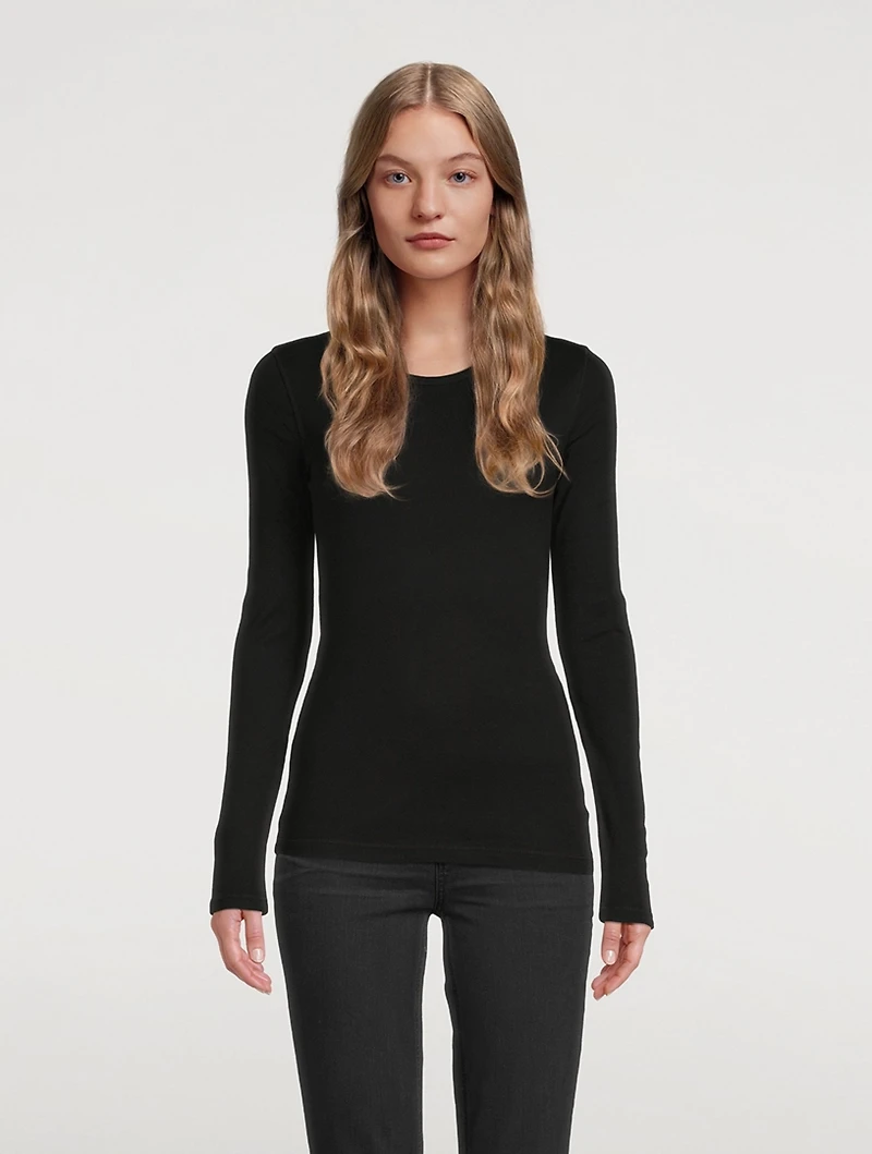 Essential Rib Long-Sleeve T-Shirt
