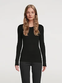Essential Rib Long-Sleeve T-Shirt
