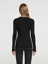 Essential Rib Long-Sleeve T-Shirt