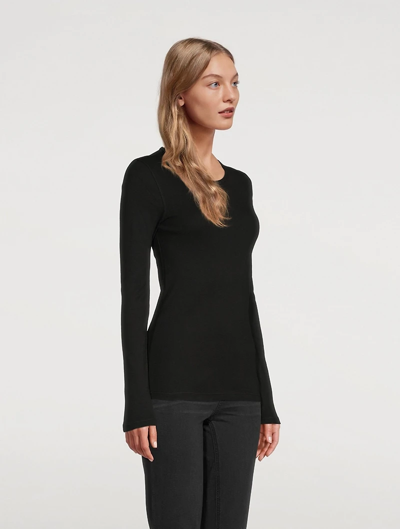 Essential Rib Long-Sleeve T-Shirt