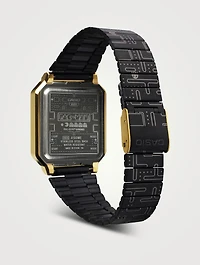 PAC-MAN Casio Vintage Resin And Stainless Steel Watch