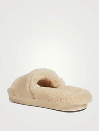 Poolstar Shearling Slide Sandals