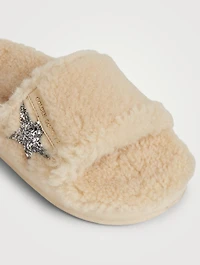 Poolstar Shearling Slide Sandals