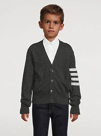 Cashmere Four-Bar Cardigan